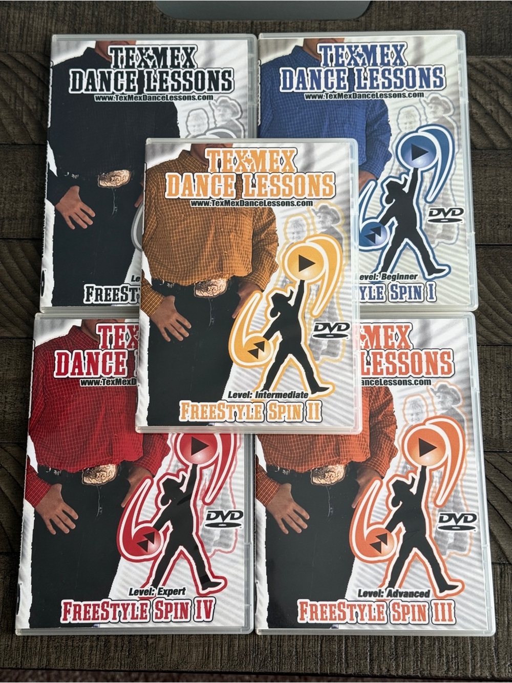 TexMex Dance Lessons DVD Set - Freestyle Spin Series (l-V)